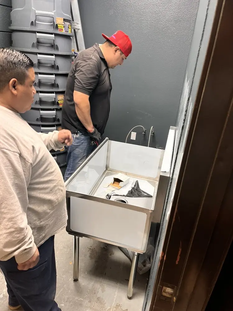 Commercial plumbing and sink installation in Sparks